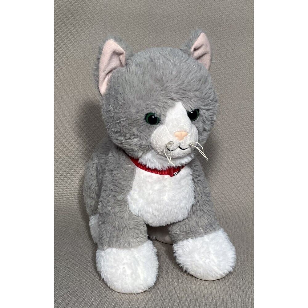 Build A Bear Promise Pets Gray Cat‎ Kitten Green Eyes Plush Stuffed Animal Toy